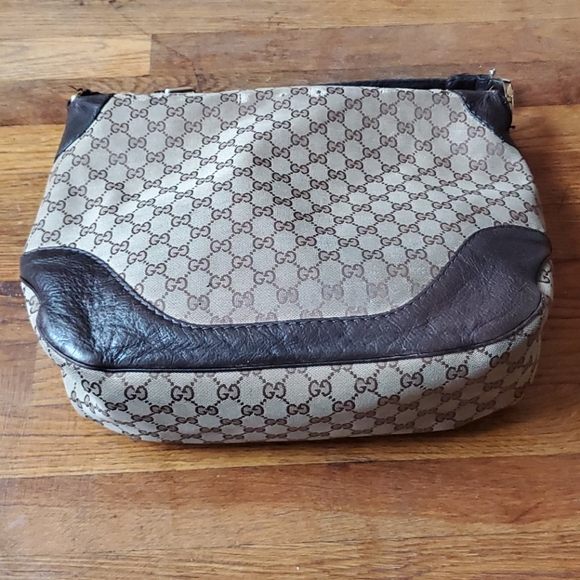 Gucci Canvas Hobo Large Bag in Brown/Beige - Picture 9 of 13